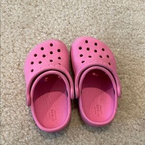 CROCS Kids Pink Classic Clog Sandals size 5